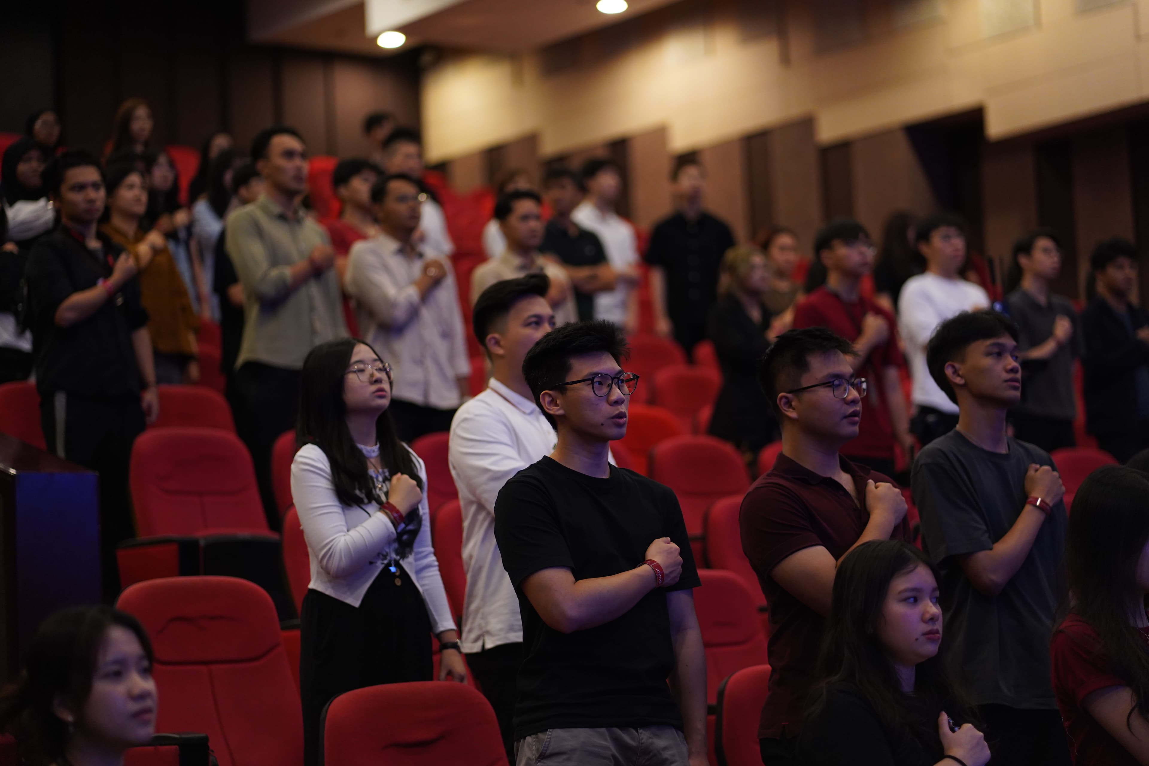 TEDx event - night crowd